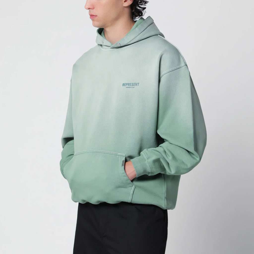 Represent Washed aloe green hoodie