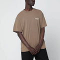 Represent Light brown cotton T-shirt with logo