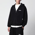 Represent Black cotton zip-up hoodie