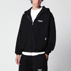 Represent Black cotton zip-up hoodie
