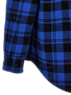Off White Check Flannel Overshirt
