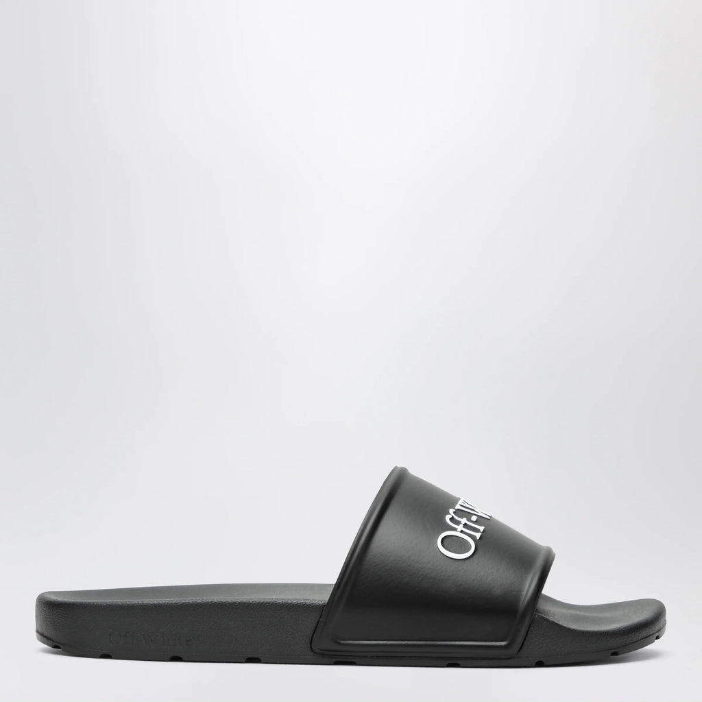 Off White Off-White™ Black Bookish Sliders with logo