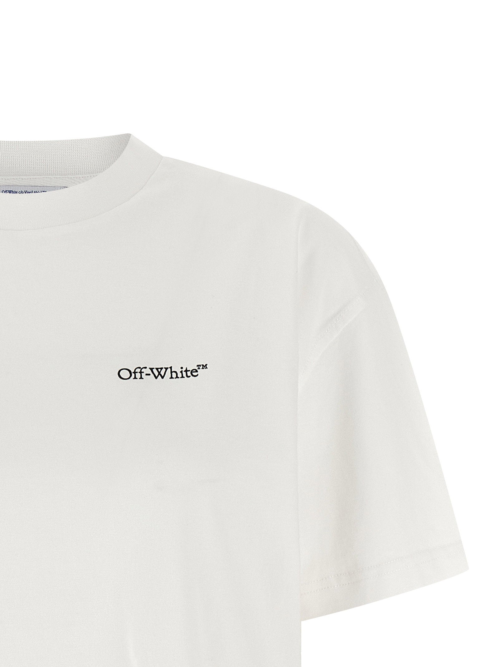 تيشيرت مزين بزهور متوهجة وسهم Off White