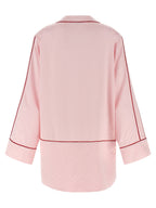 Off White Jacquard Satin New Roxy Pajama Shirt