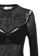 Off White Net Arrow Bralette Top