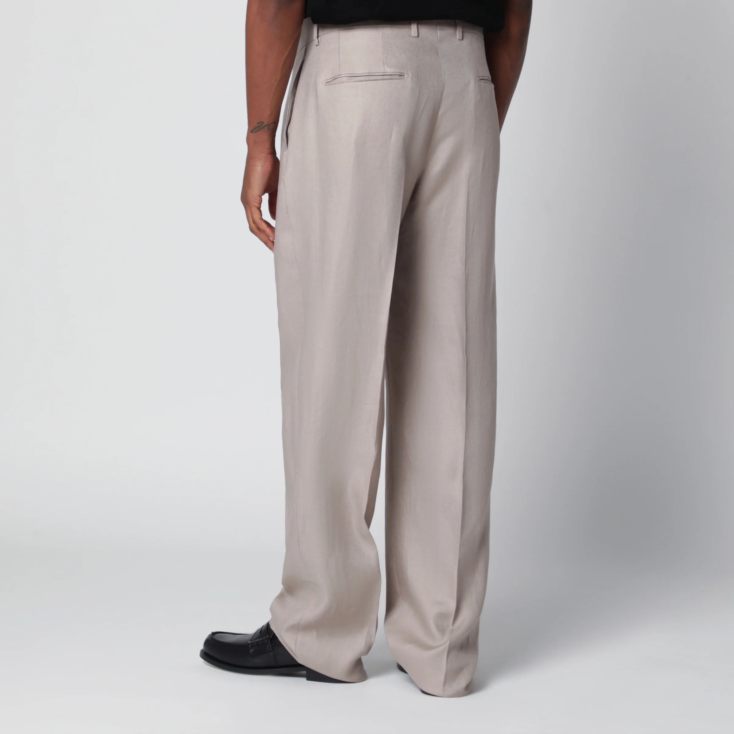 Tagliatore Tailored trousers in beige linen