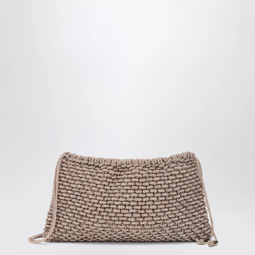Hibourama Penelope peach jewel bag with crystals