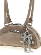 Self-Portrait Suede Mini With Charm Shoulder Bag