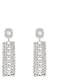 Self-Portrait Multi Crystal Droplet Earrings