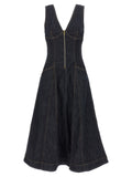 Self-Portrait Indigo Denim Midi Dress