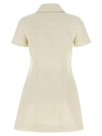 Self-Portrait Self Portrait Cream Collared Denim Mini Dress