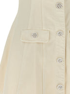 Self-Portrait Self Portrait Cream Collared Denim Mini Dress