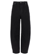 Self-Portrait Black Barrel Leg Jeans