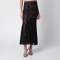 Self-Portrait Lace midi skirt in black