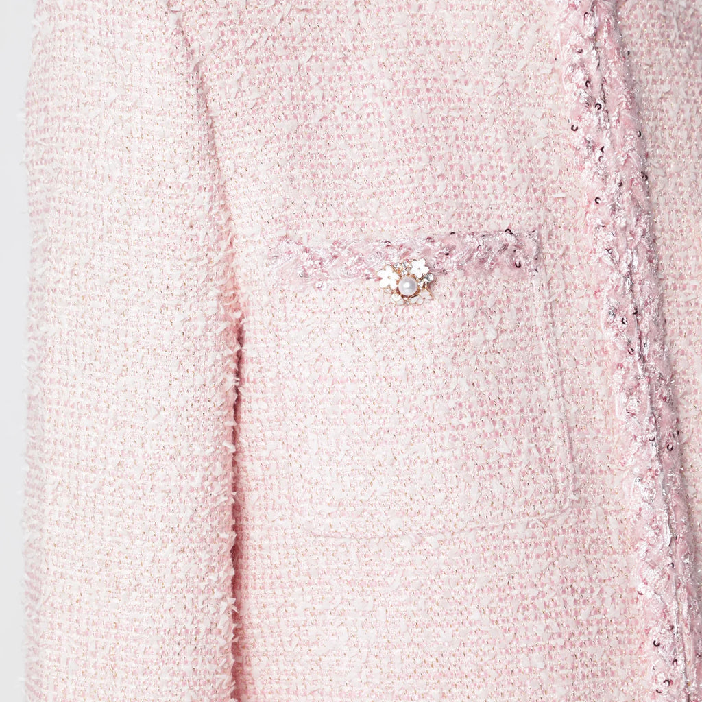 Self-Portrait Pink bouclé jacket