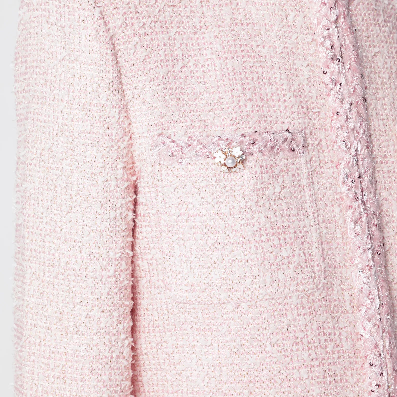 Self-Portrait Pink bouclé jacket