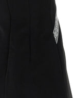 Self-Portrait Black Crêpe Bow Lace Mini Dress