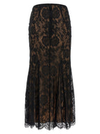 Self-Portrait Black Lace Midi Skirt