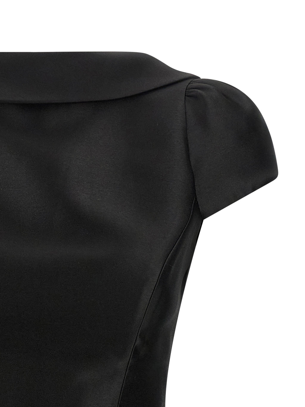 Self-Portrait Black Taffetà Collared Mini Dress