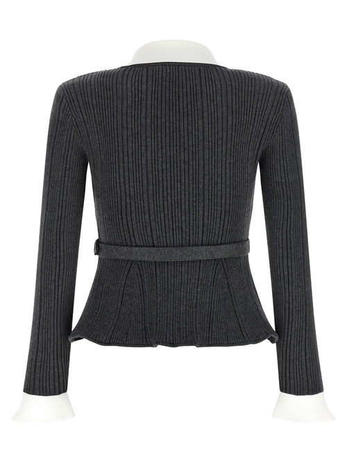 Self-Portrait Ribbed Cardigan