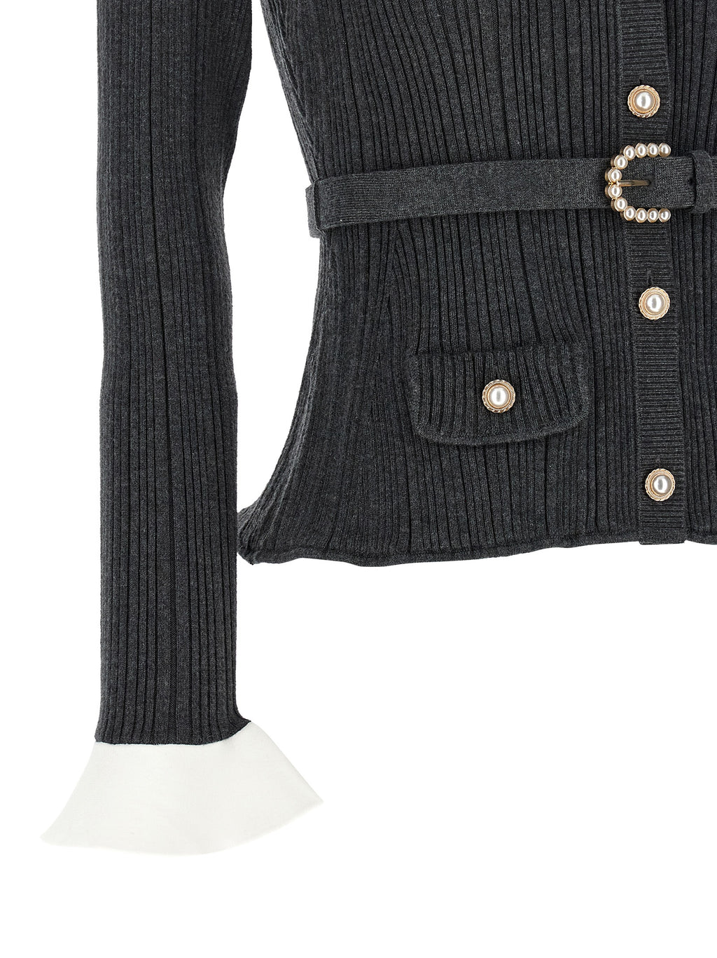 Self-Portrait Ribbed Cardigan