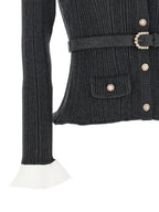 Self-Portrait Ribbed Cardigan