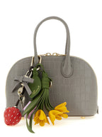 Self-Portrait Croc Leather Mini Toast Handbag