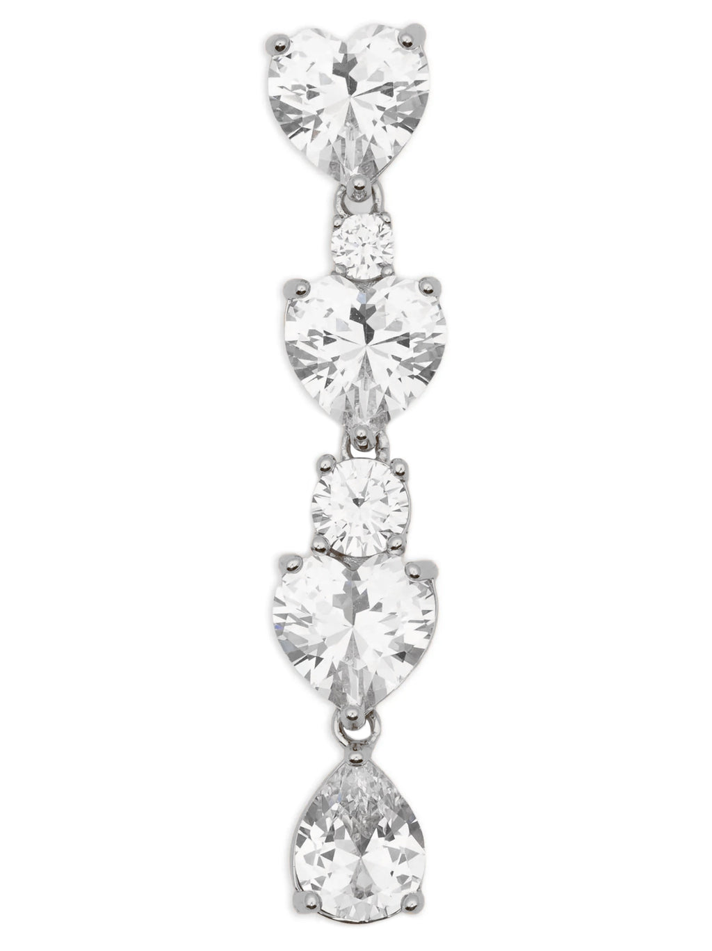 Self-Portrait Crystal Heart Tiered Earrings
