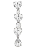 Self-Portrait Crystal Heart Tiered Earrings