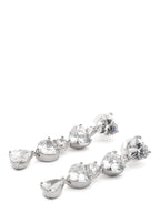Self-Portrait Crystal Heart Tiered Earrings