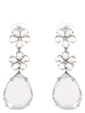 Self-Portrait Crystal Flower Tiered Earrings