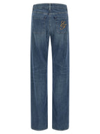 Elisabetta Franchi Logo Embroidery Jeans