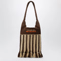 ISABEL MARANT Striped raffia bag