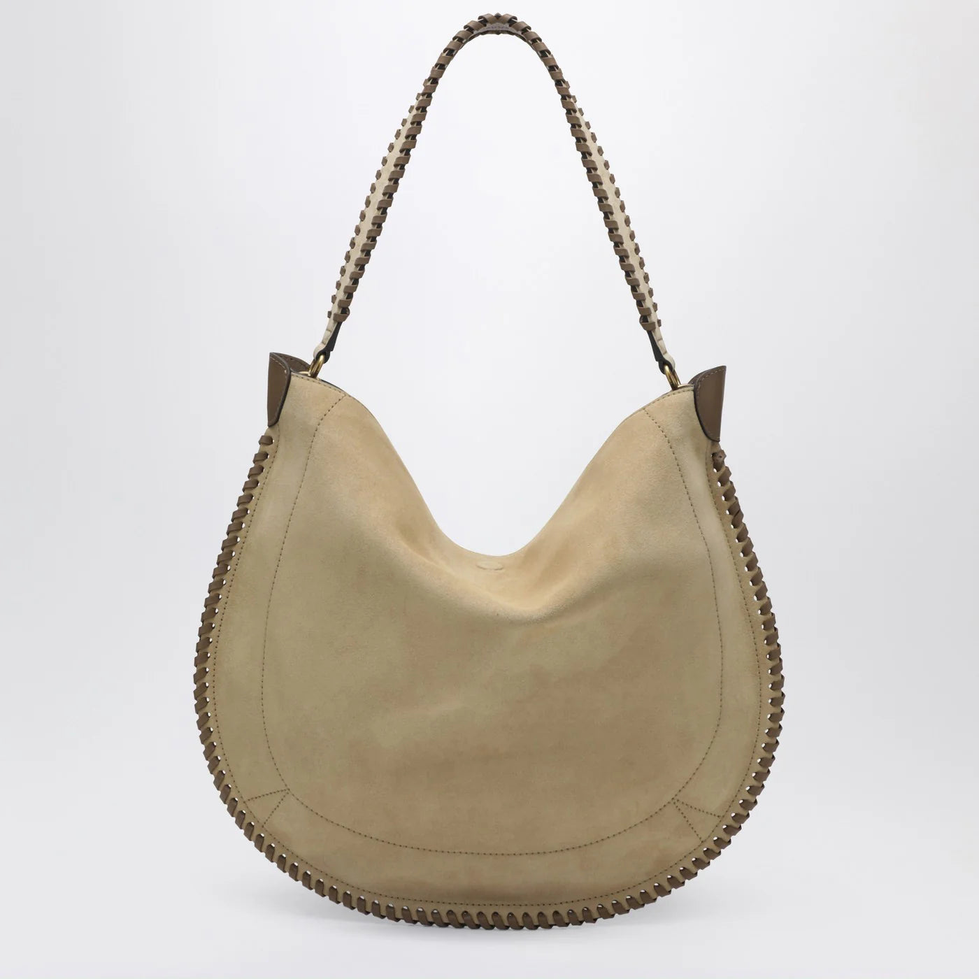 ISABEL MARANT Oskan hobo soft bag in sand-colored suede