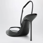Paris Texas Black patent slingback sandals