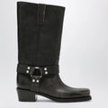 Paris Texas Black Roxy boot in brushed leather