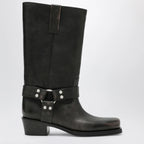 Paris Texas Black Roxy boot in brushed leather