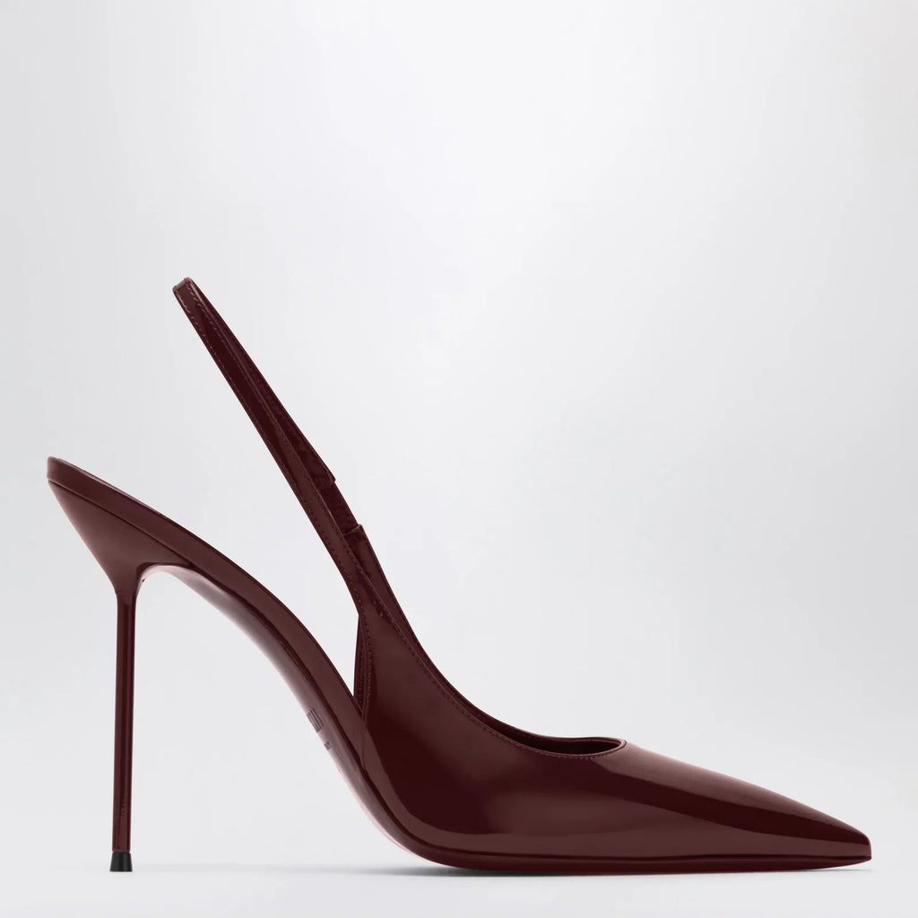 Paris Texas Lidia slingback pumps in cherry patent leather