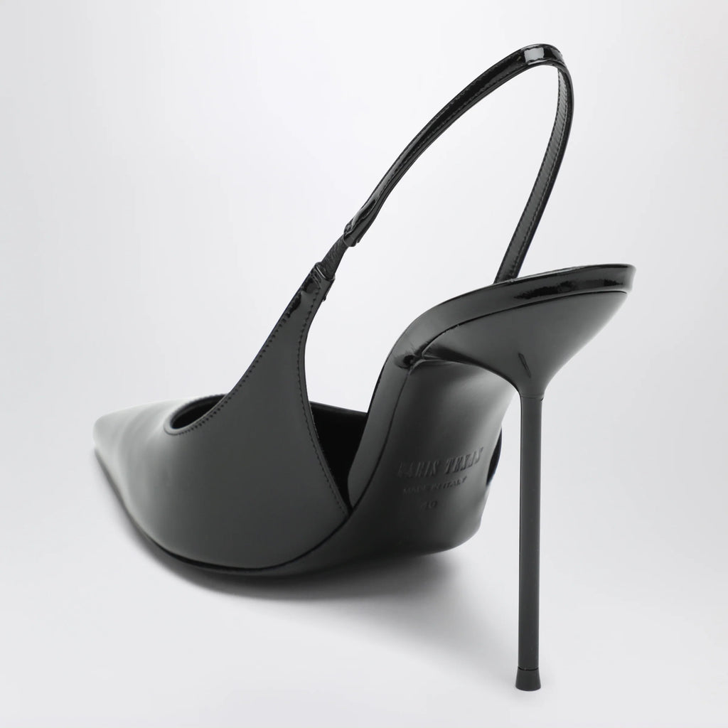 Paris Texas Lidia slingback pumps in black patent leather