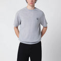 Maison Kitsuné Grey mélange Fox Head wool sweater