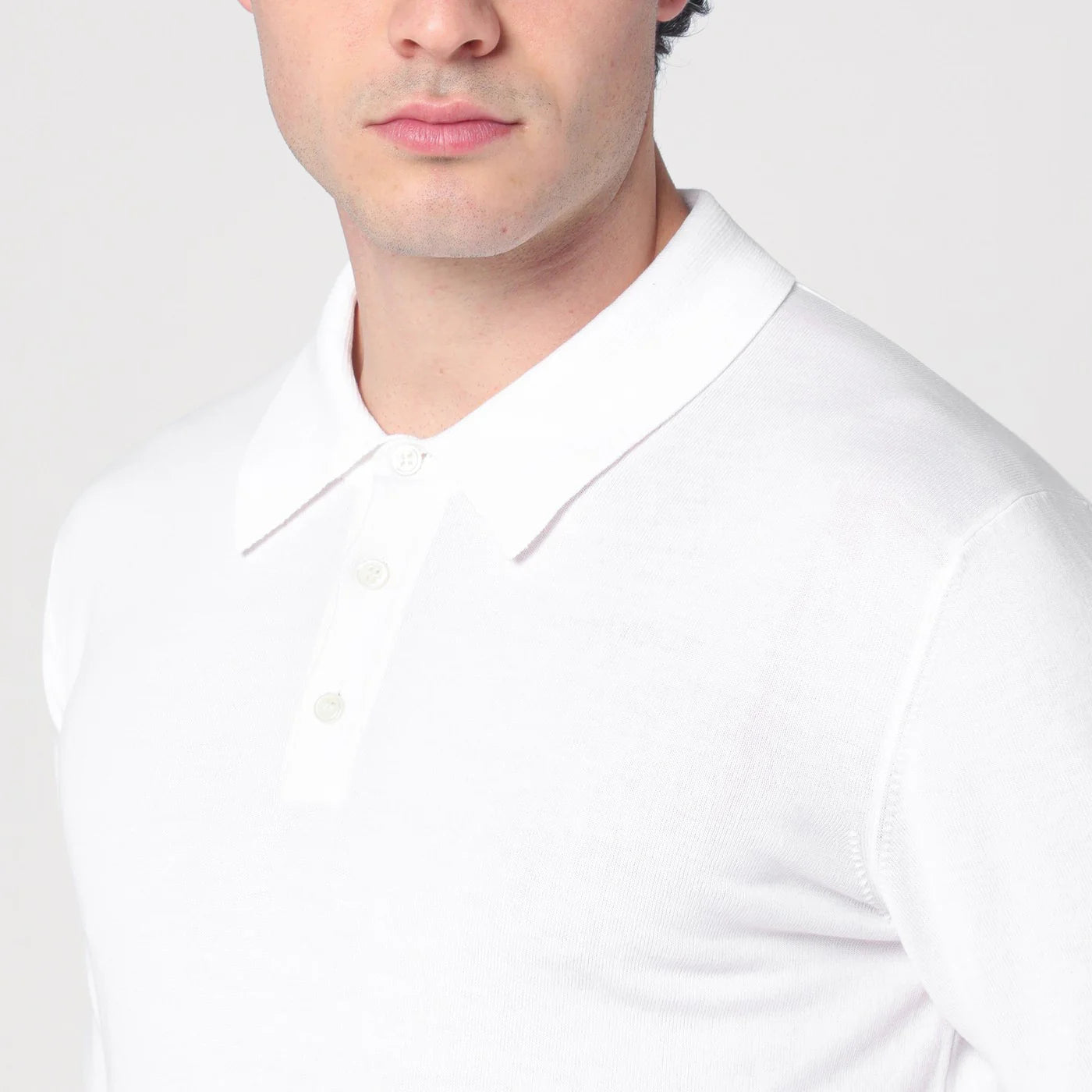 Roberto Collina White polo in cotton