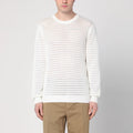 Roberto Collina Perforated milk-coloured sweater in cotton