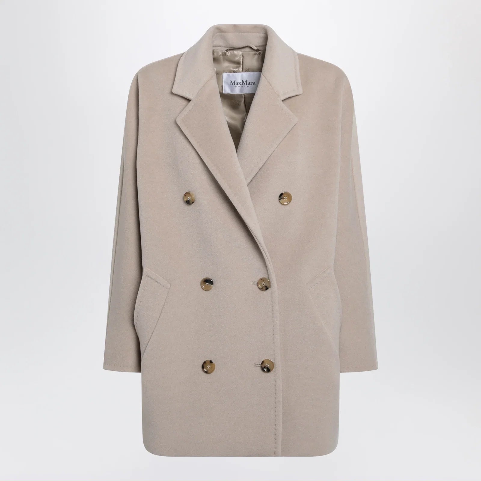 Max Mara Short 101801 Icon Coat in light beige