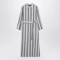 S Max Mara White/blue striped shirt dress