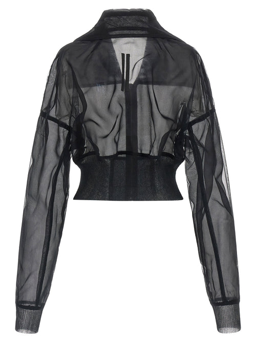 Rick Owens Dracucollar Cropped Bomber Jacket