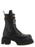 Rick Owens Lace Up Bogun Combat Boots