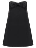 Self-Portrait Black Crepe Bandeau Mini Dress
