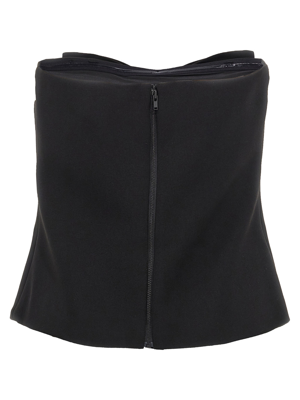 Self-Portrait Black Crepe Bandeau Top
