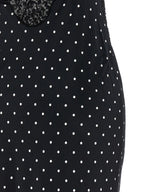 Self-Portrait Polka Dot Satin Lace Maxi Dress