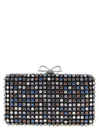 Self-Portrait Multi Crystal Chainmail Clutch